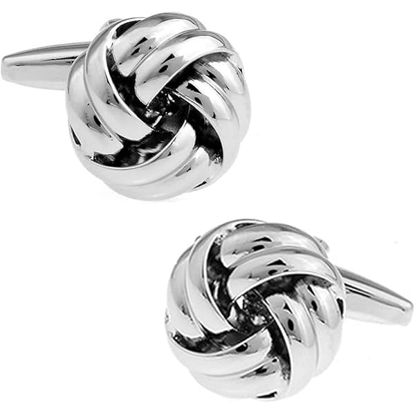 Amazon.co.jp: シルバー デラックス リング ノット カフス カフス