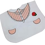 GOGO Black Tuxedo Bib With Bow Tie, Mini Couture For Baby, 1 Pc-White Dress