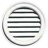 Builders Edge 120032222001 22 Round Vent 001, White by Builders Edge
