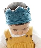 (ケイグラッソ)K-grasso+ 【 選べる 4色 】 ベビー ニット クラウン 王冠 誕生日 バースデー 記念 セレモニー 撮影 赤ちゃん 出産 お祝い プレゼント 退院 お宮参り (02. ブル