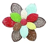 Benzara Blooming Flower Decor with Lovely Scrapbook Pattern by Benzara