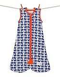 Little fishkopp Organic Cotton Baby Sleepバッグ、鯨、2.5 Tog Large (18-36 months) ブルー