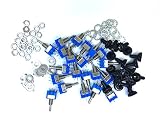 トグル スイッチ 20個 セット 6A 125V 3 ポジション on-off-on 3脚 中点あり スイッチ カバー 付き 電子 部品