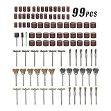 KKmoon 99点セット ミニルーター用 アクセサリー セット 収納ボックス付き クリーニング サンド グライディング ブラッシング 研磨アクセサリーキット