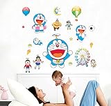 Fange DIY Removable Doraemon Art Mural Vinyl Waterproof Wall Stickers Kids Room Decor Nursery Decal 