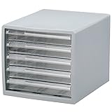 JEJ state レターケース浅5段 グレー (1個組)