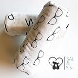 SAL & SIS 2パック スワドルブランケット 70% 竹 30% コットン モスリンブランケット 手紙 メガネ