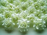 （100）シルクバラフラワーヘッド – 性質1.75 " – 人工花ヘッドファブリック花柄Supplies卸売ロットのウェディング花アクセサリーにブライダルヘアクリップヘッドバンドドレス