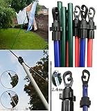 (0.3m x 2.4m Prop) - 2.4m/8ft Heavy Duty Line Prop Extending Telescopic Clothes Washing Coloured Pro