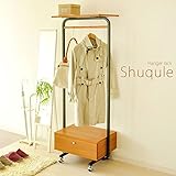 引出付きハンガーラック 幅60 HS-60DN ダークブラウン