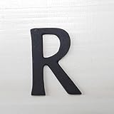 シンプルブラック!　真鍮　大文字アルファベット R