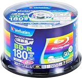 Verbatim製 ブルーレイディスク BD-R 25GB 50枚+3枚増量パック 1回録画用 インクジェットプリンタ対応 ホワイト 片面1層 1-6倍速 (BD-R 25GB 50枚+3枚)