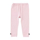 ニシキ リボン付きドットレギンス P3555 90cm・ピンク