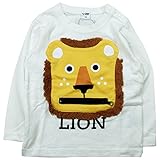 《春夏対応》 CHEEK ROOM(チイクルーム)  製品洗い加工済み42/2天竺ライオン長袖Tシャツ 80cm /OW NO.B-470205