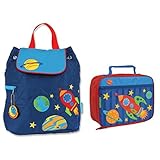Stephen Joseph Boys Quilted Space Backpack and Lunch Box [並行輸入品]