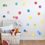 LiveGallery Kids Room Wall art Decals Removable Vinyl Colorful Polka Dots Wall Stickers Dot Wall Dec