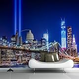Sproud 壁画 Ny 貿易センターライトの壁画写真の壁紙 3D の壁画壁紙大きい壁の絵画壁画背景立体壁紙 430 Cmx 300 Cm