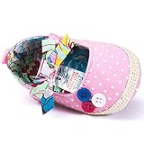 DESDEMONA Color Fabric Decorated Buttons Soft Baby Products Walkers-3-18 Months of Newborn Babies (M