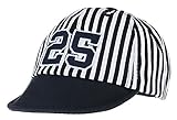 C-Princess ベビー 赤ちゃん 帽子 キャップ ストライプ ナンバ柄 かわいい 子ども キッズ 女の子 男の子 野球帽 つば広 綿 柔らかい お出かけ ブラック