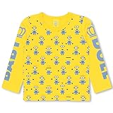 ベビードール ミニオン 総柄ロンT 子供服 100cm イエロー