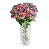 YideaHome ローズ バラの蕾 造花 高品質 手作り インテリア 本物そっくり きれい フラワーアレンジ 結婚式 お祝い 飾り ギフトなどにお勧め 10本セット