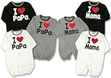 (アイラブパパアンドママ)【I lovePaPa&Mama】 アイラブパパ&ママ ラブ小悪魔 綿スムス コンビドレス ロンパース カバーオール 50cm/60cm 50-60 ママブラック