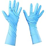 Aviditi GLV2014S Nitrile Industrial Grade Gloves Powder-Free Extended Cuff Blue Small (Case of 50) [