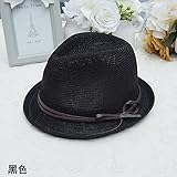 Hatrita-J 夏百搭項草編みニットキャップ帽子女日除け帽さんの小さいシルクハット麦わら帽潮太陽,d