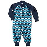 Polarn O Pyretメリノウールジャカードロンパース(新生児) カラー: ブルー