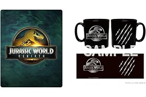 【Amazon.co.jp限定】ジュラシック・ワールド／復活の大地　スチールブック仕様　４Ｋ ＵＨＤ＋ブルーレイセット　オリジナルマグカップ付きコレクション(ビジュアルシート3枚+ポストカード3枚セット付) [Blu-ray]
