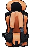 簡易チャイルドシート 生後 9カ月 ~ 4才 まで ご利用 出来ます 持ち運び に 便利 取り付け 脱着 簡単 子供 保護 簡易 型 座席 どこでも チェア シート ベビー チェア (オレンジ)