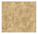 York Wallcoverings LN7584SMP Remington Rose Fresco Scroll 8 X 10 Wallpaper Memo Sample [並行輸入品]