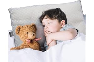 ESMERALDA（エスメラルダ）呼吸する子ども枕 日本製 子ども 枕 キッズ枕 寝具 子供部屋 枕カバー コットン エラストマーパイプ 48cm ×28cm 保育園 幼稚園 未就学児 寝汗 寝あせ (ホワイトカバー)