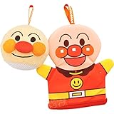 アンパンマン　ふわふわフェイススポンジ＆ミトンセット　お風呂遊びに