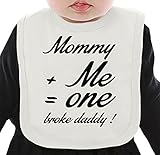 Mommy + Me = One Slogan ネクタイを有する有機ビブ Medium