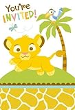 Baby Lion King 'Sweet Circle of Life' Invitations w/ Envelopes (8ct) [並行輸入品]