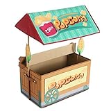 Polyester Lemonade Stand Toy Chest Storage Bins Popcorn Toy Box Organizer for Kids Playroom Gift Bas