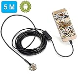 BlueFire 8.5mm 200万画像 6 LEDライト搭載 USB接続エンドスコープ（内視鏡）防水ボアスコープ 検査カメラ（5M）