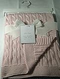Little Luxury Baby Blanket Cable Knit Pink 100% Cotton 30 X 40 by Little Luxury