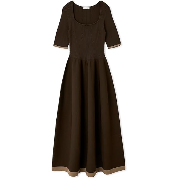 Amazon.co.jp: ランダムリブホールガーメントワンピース FWNO254211