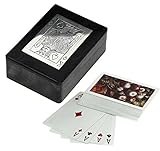 Set of 8 - Handcrafted Wooden Boxes for Storage Black - Playing Card Holder with Deck of Card Artisa