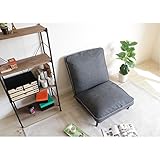 生活日用品 スチールレッグソファ【1人掛け】 Harmonia(ハルモニア) ローソファ 座椅子 グレー