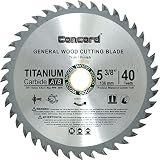 Concord Blades WCB0538T040HP 5-3/8-Inch 40 Teeth TCT General Purpose Hard & Soft Wood Saw Blade [並行輸
