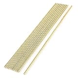 uxcell 丸棒　黄銅アクスルロッド　10個車　ヘリコプターの模型玩具DIY　3mm x 160mm