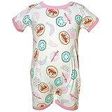 【本体綿100％】2016年 夏物 アンパンマン 天竺 フルーツ柄 １分丈 半袖ロンパス ロンパース カバーオール Anpanman ピンク◇70cm