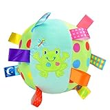 SKK Baby Taggies Chime Ball Soft Activity Rattle Comforter Toy For Infant Toddler Kids Frog by SKK B