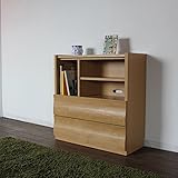 OC 幅80cm ローチェスト ナチュラル オーク柄 電話台 ファックス台 北欧 TEL台 FAX台 国産 日本製 木製 ハイタイプ テレビ台 テレビボード オフィス