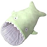 MRZD　 ベビー　サメシュラフ　おくるみ　赤ちゃん　スリーパー　寝袋　保温　暖かい　防寒　四季用　柔らかい肌触り (緑（サメ）)