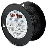 Surflonサイズ4 – 60-pound Break 1000-feet圧着画像ワイヤナイロンコーティングステンレススチール、ブラック