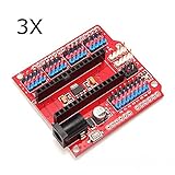 ランフィー 3個の多機能 Funduino NanoシールドNanoセンサー 拡張ボード